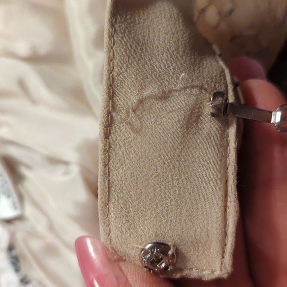 Vtg Designer He-Ro Beaded  Sequined champagne Silk Old Money 2-Piece Set sz 2 - Picture 14 of 16